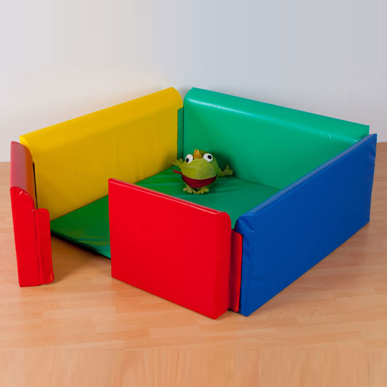 Children's Square Soft-Sided Den - Multi Colour