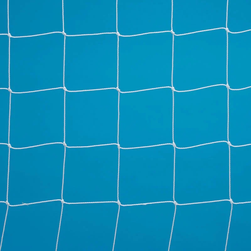 Junior Football Goal Net 0.9-2.7m Runback White, 2.5mm, 6.4 x 2.1m - Pair