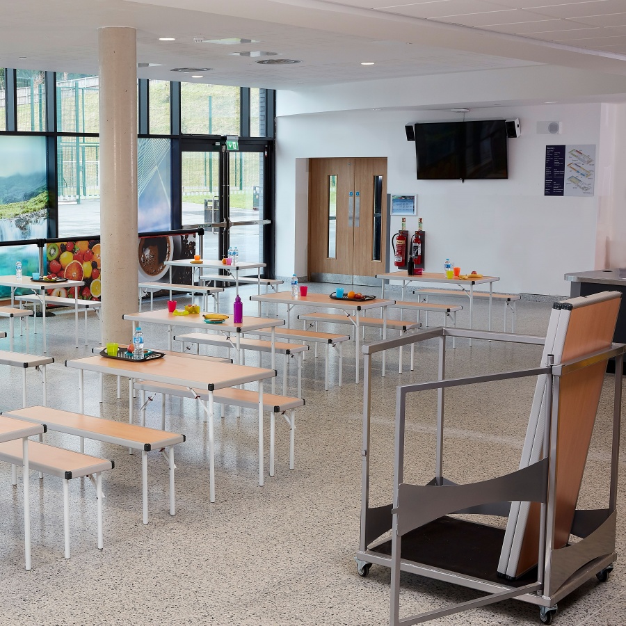 Fast Fold Folding Table & Bench Trolley | theClassroom.co
