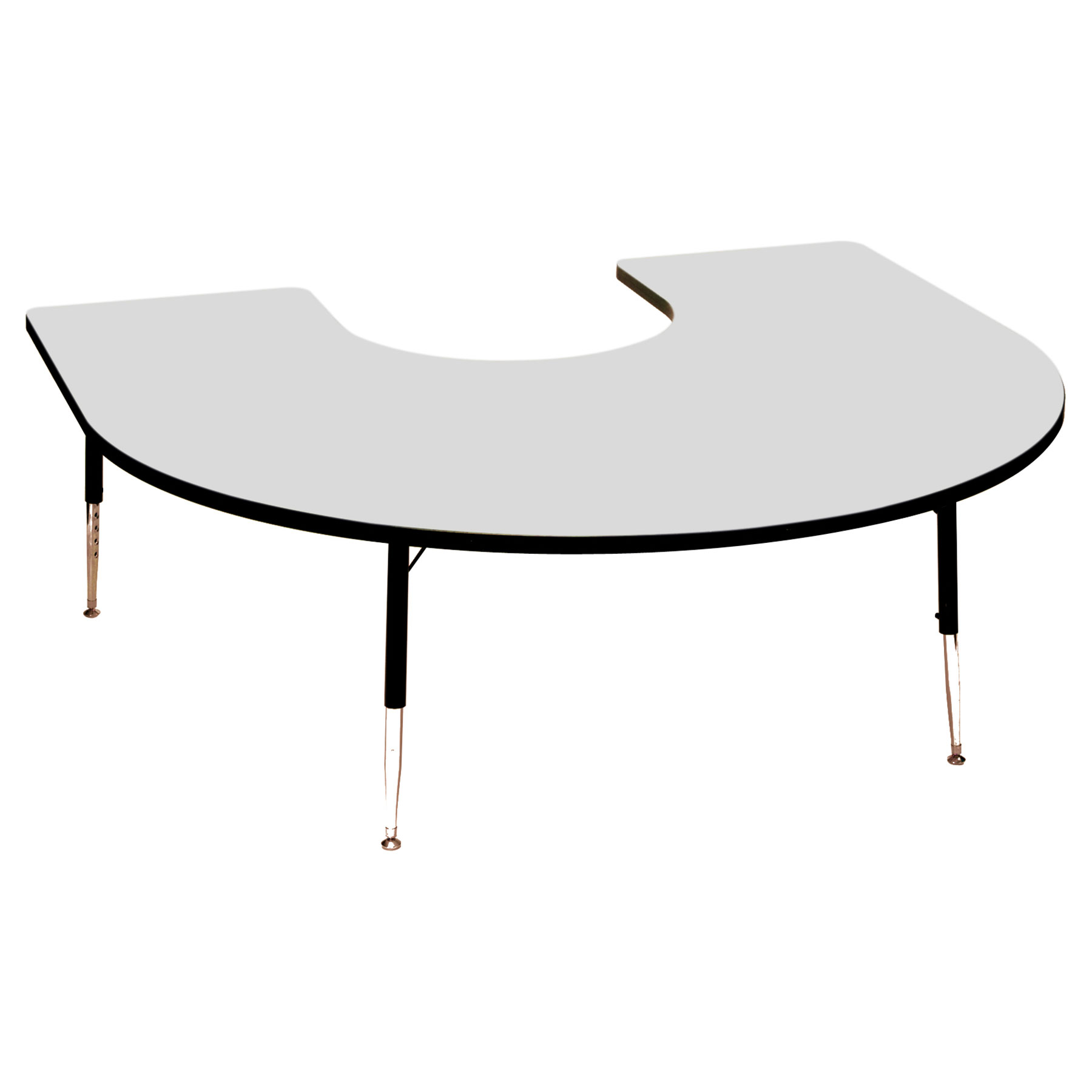 Tuf-Top™ Height Adjustable Horseshoe Table - Grey