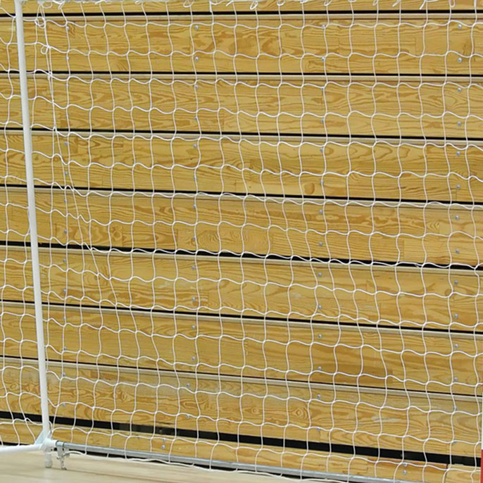 Steel Folding Handball Goal Net, 2.5mm White - Pair