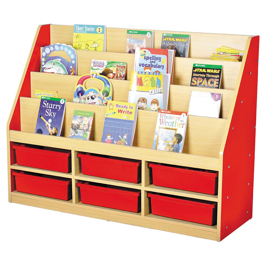 Milan Tiered Bookcase - 6 Small Trays