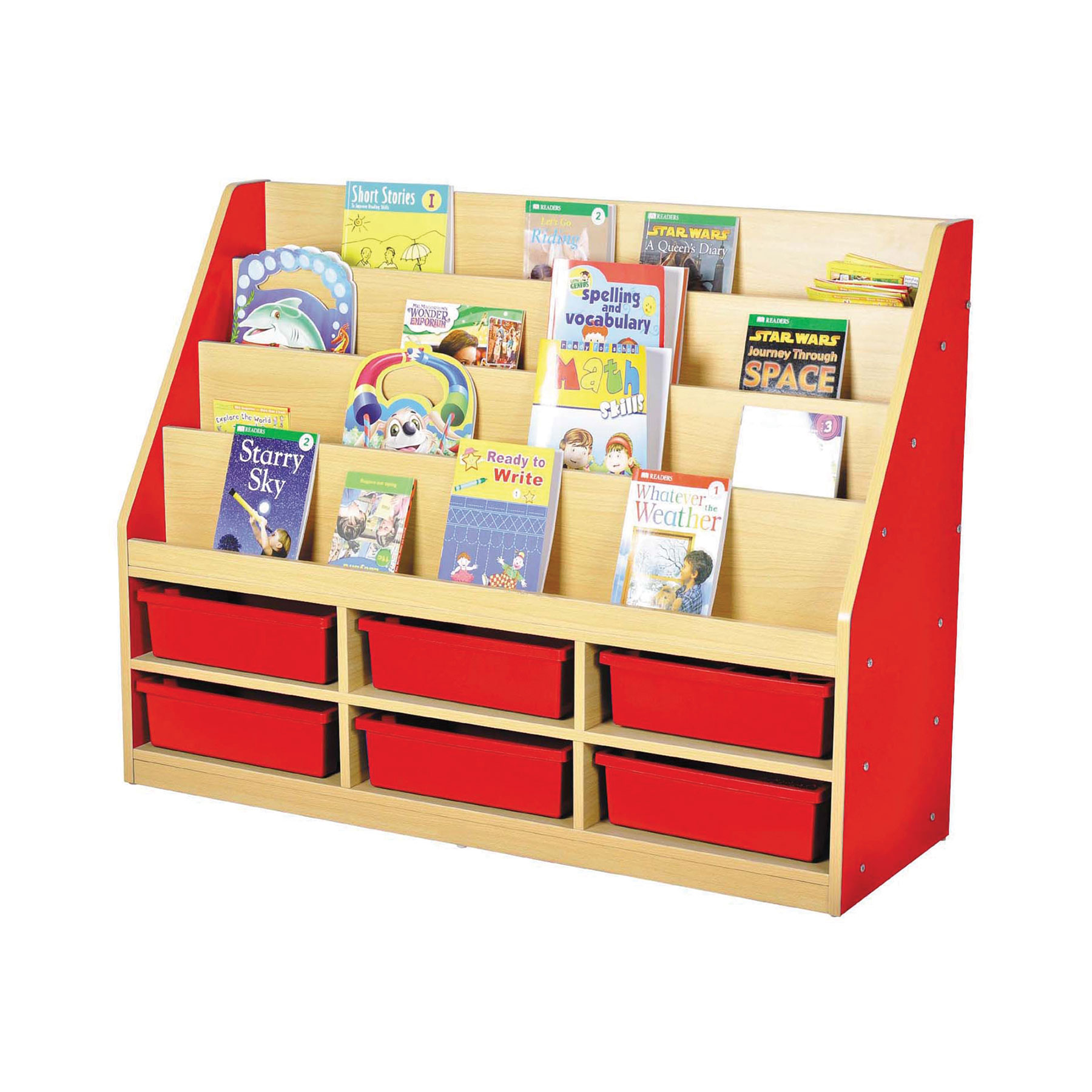 Milan Tiered Bookcase - 6 Small Trays