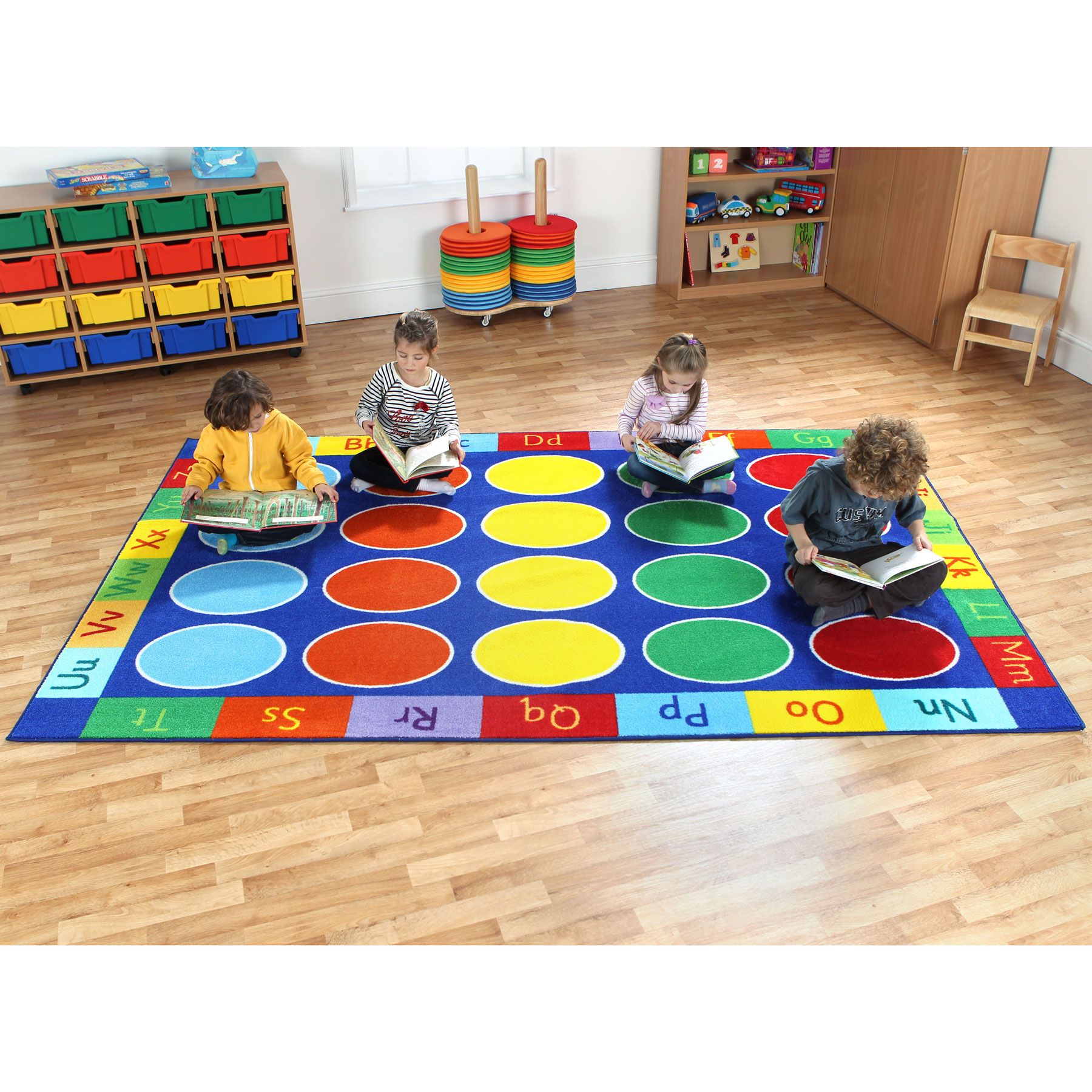 Rainbow™ ABC Rectangle Carpet | theClassroom.co
