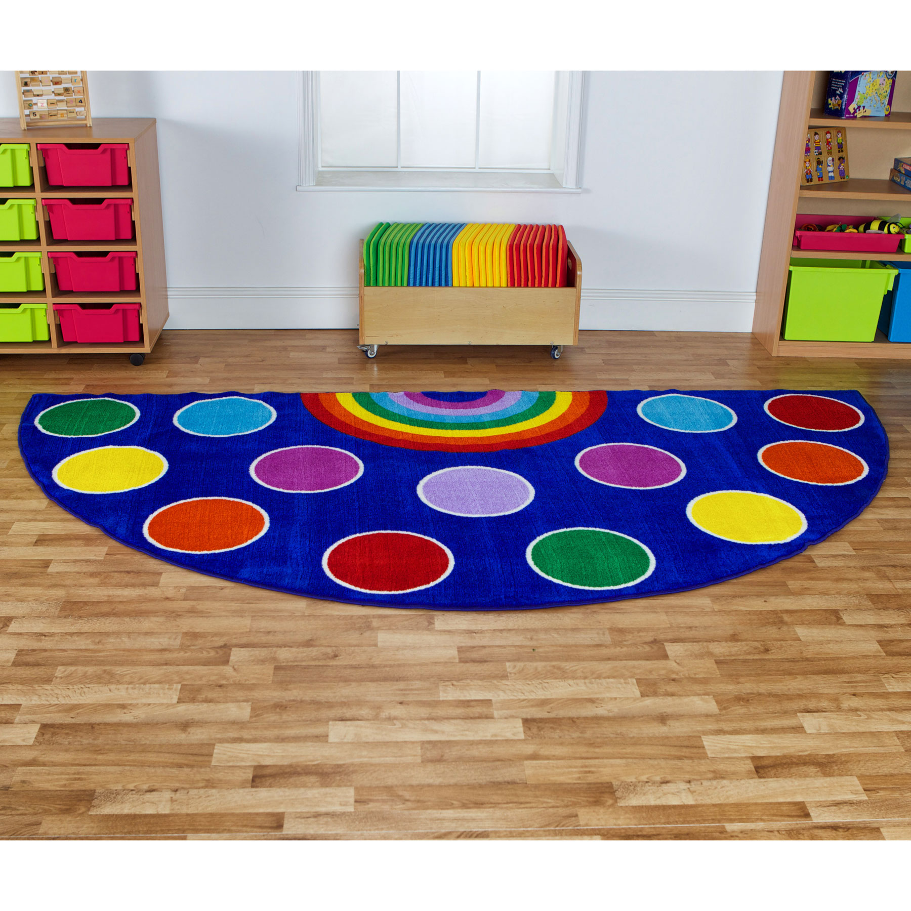 Rainbow™ Semi-Circle Placement Carpet | theClassroom.co