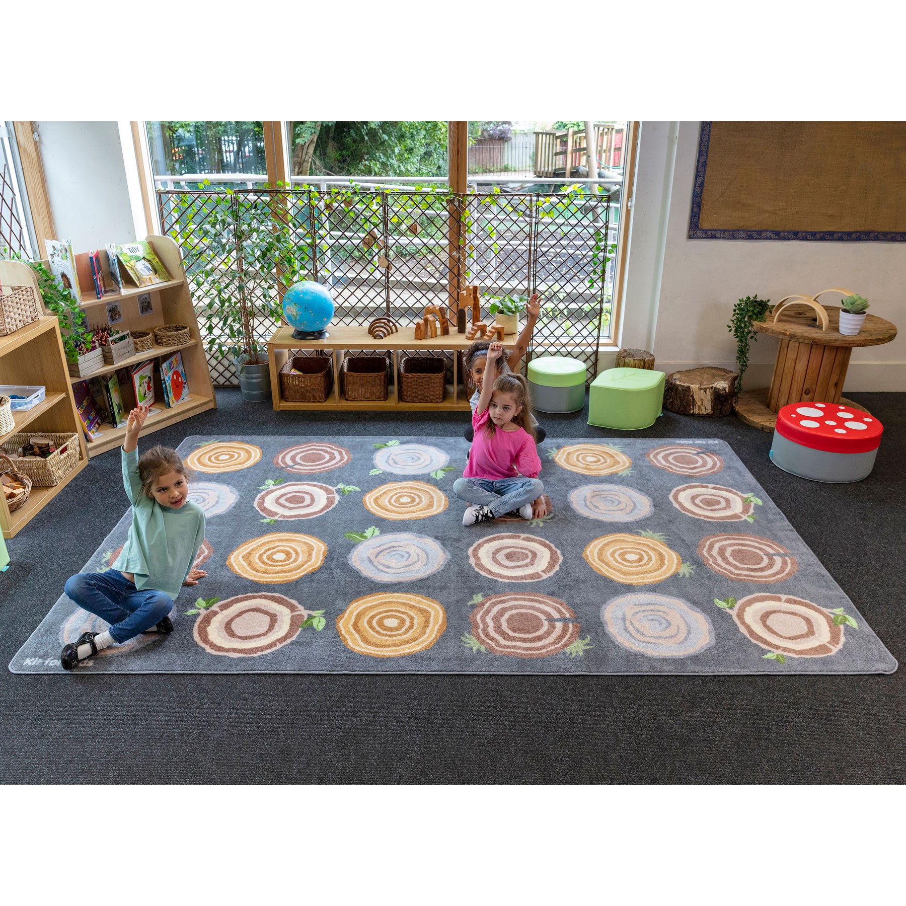 Natural World™ Tree Stump Placement Carpet | theClassroom.co