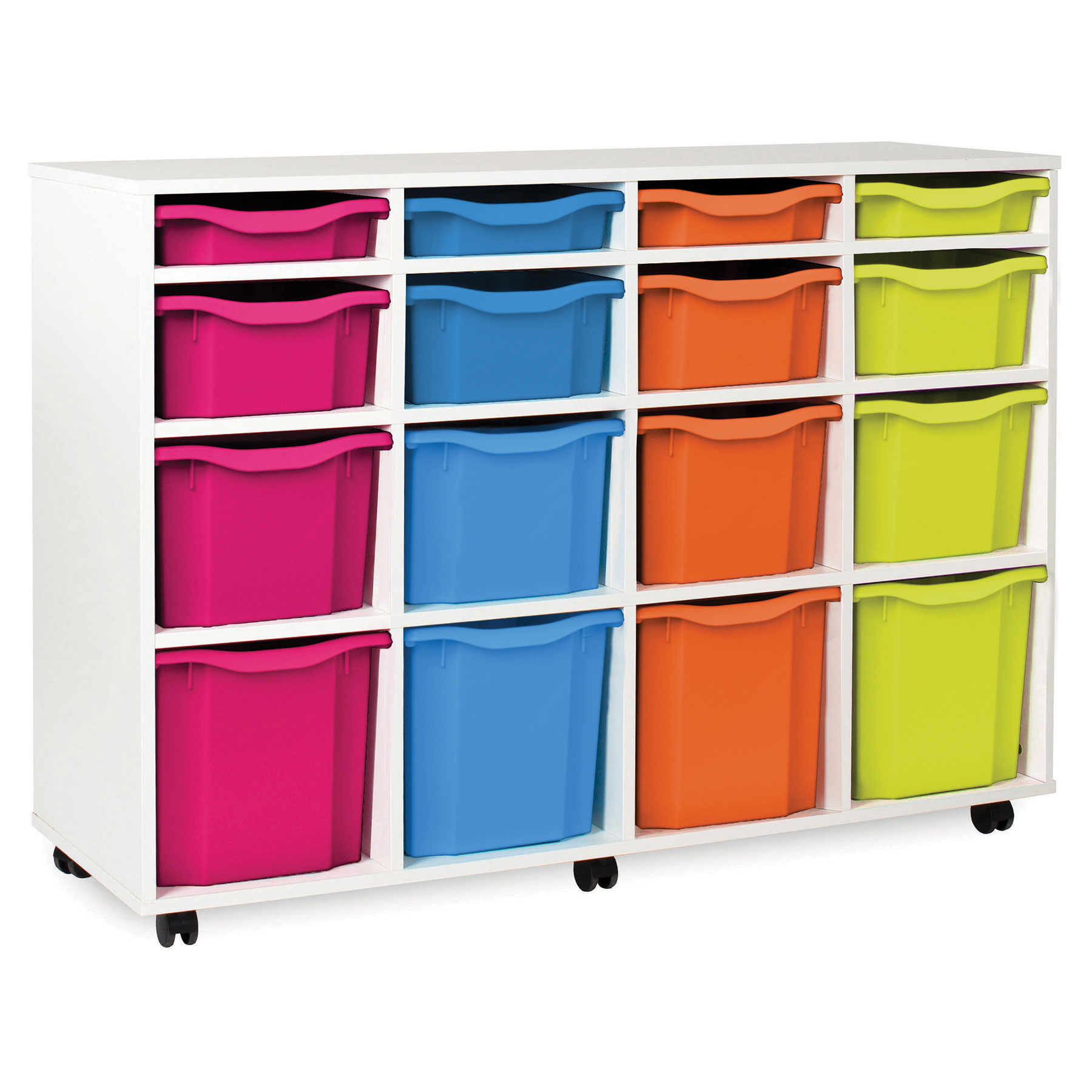 Monarch White Tray Storage (4 Single, 4 Double, 4 Triple, 4 Quad)