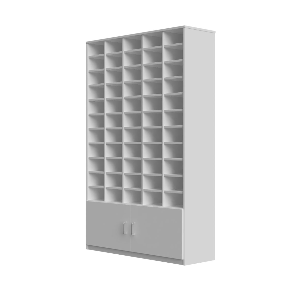 55 Pigeon Hole Unit + Cupboard