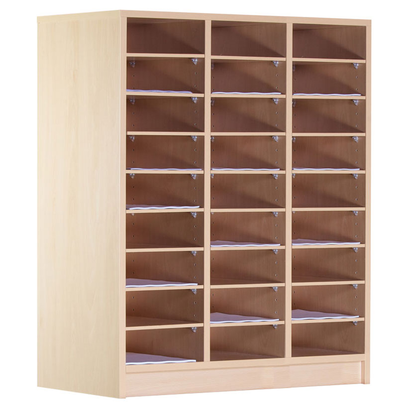 27 Compartment Wooden Pigeon Hole Store (1m)