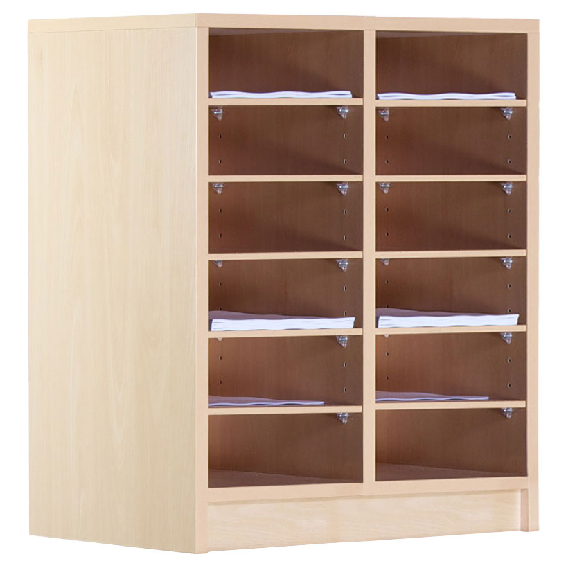 12 Compartment Wooden Pigeon Hole Unit (66cm)