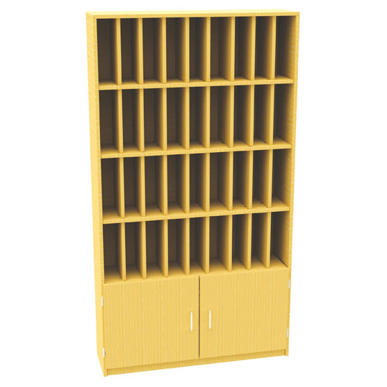 36 Pigeon Hole Post Unit + Cupboard