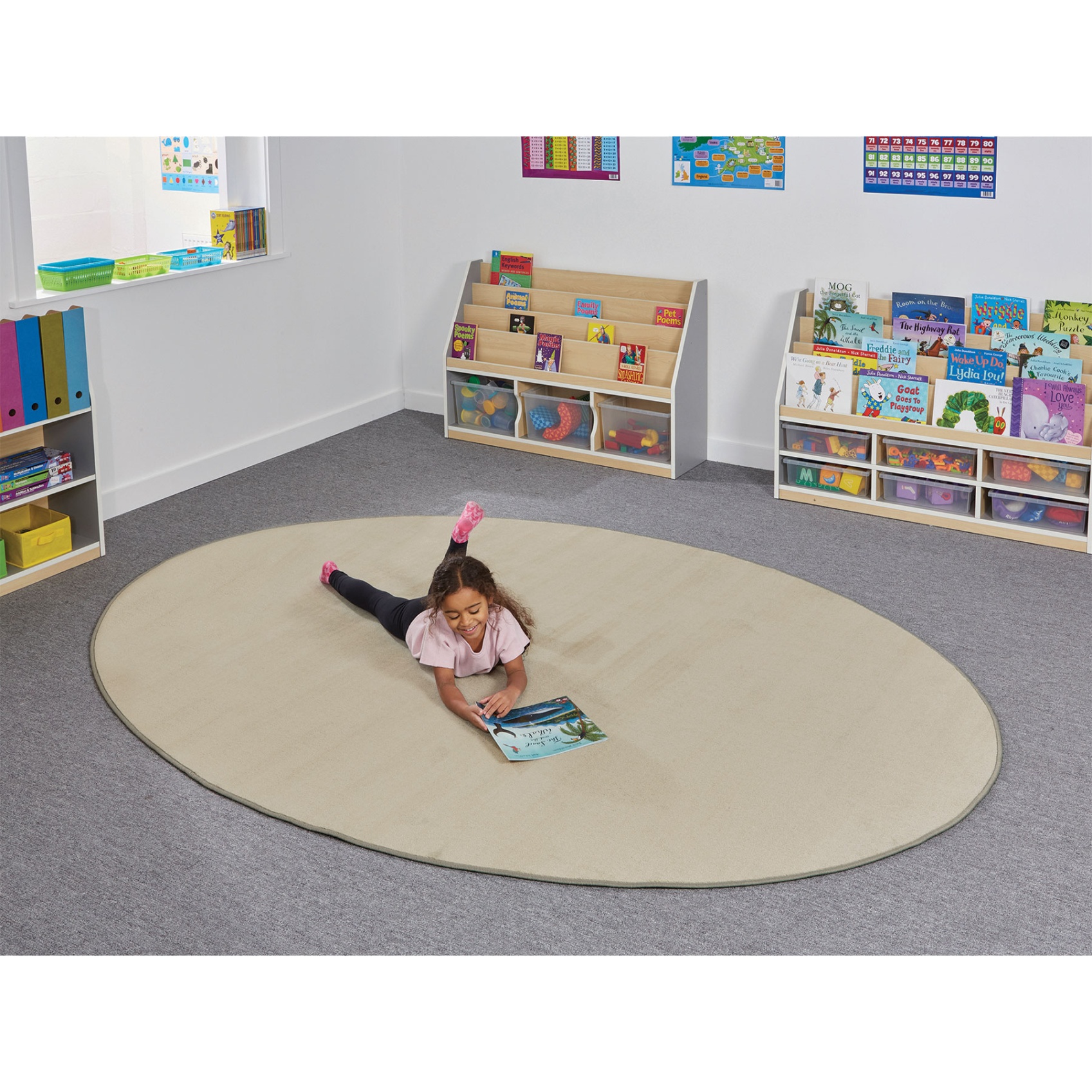 Neutral Oval Rug | theClassroom.co