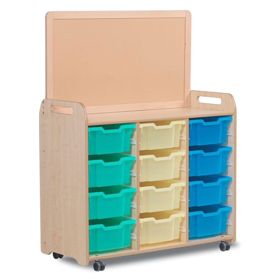 Mid Mobile Tray Storage Unit + Display Divider