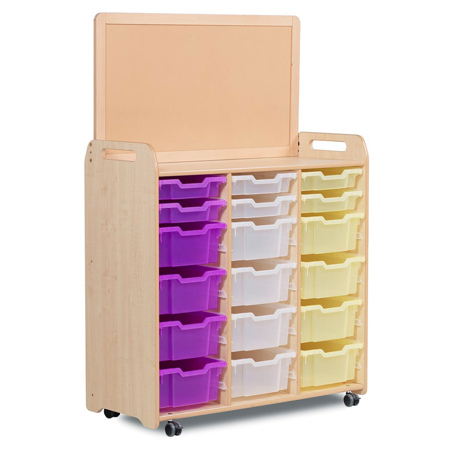 Tall Mobile Tray Storage Unit + Display Divider