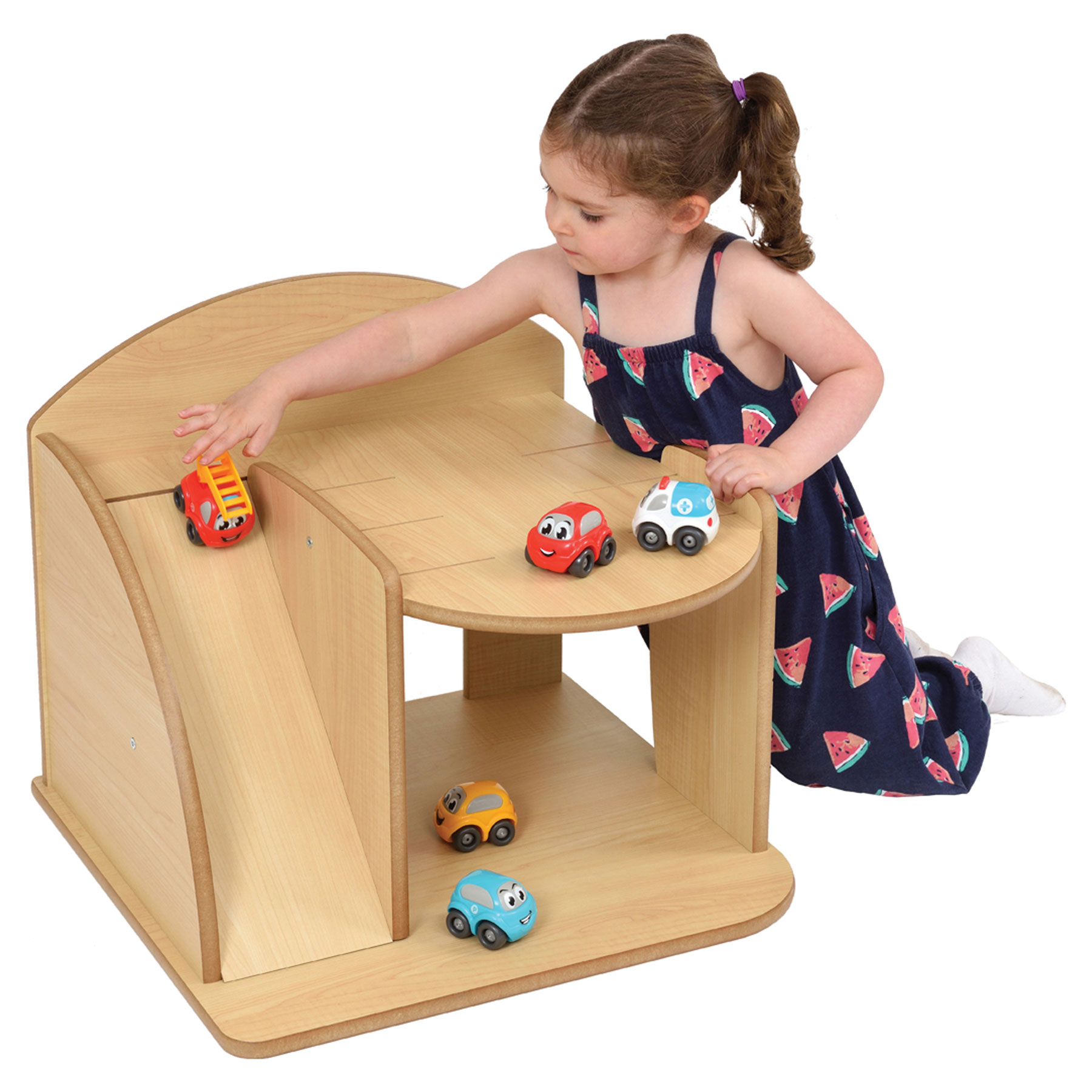 Children's Simple Wooden Toy Garage