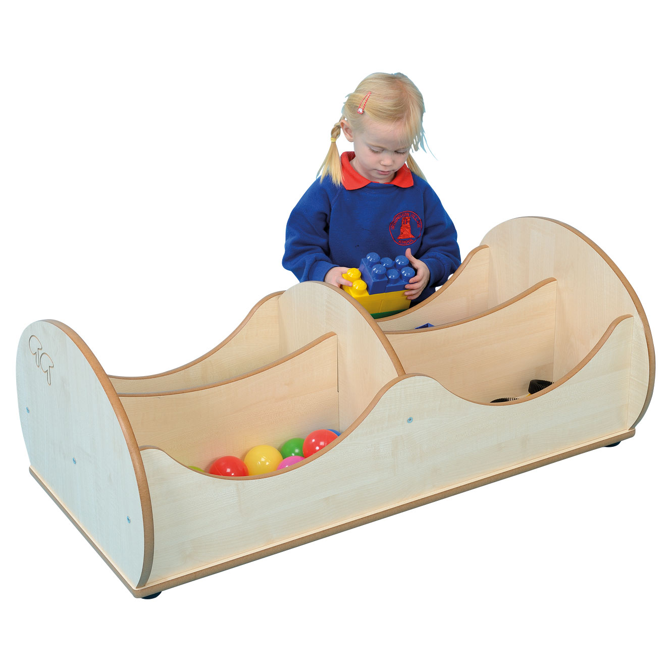 ''Mini'' 4 Compartment Children's Wooden Storage