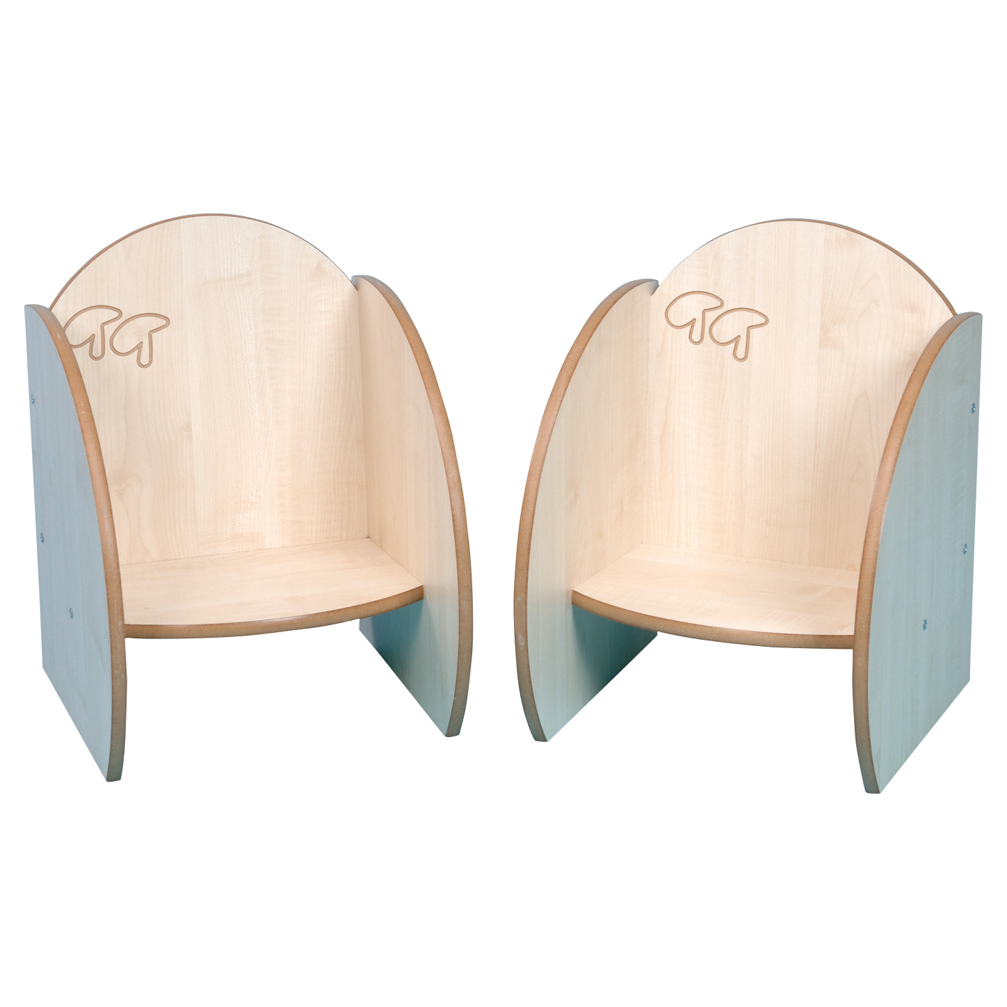 ''Mini'' Children's Wooden Seat 140mm (Pack of 2)