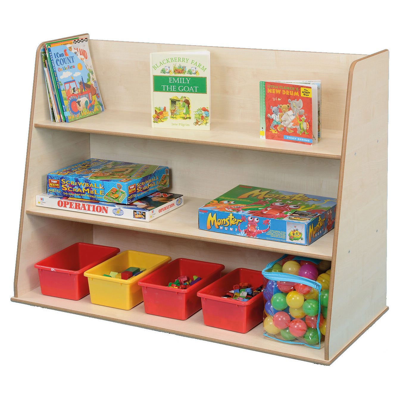 Freestanding Classroom Shelf Unit (540mm Deep)