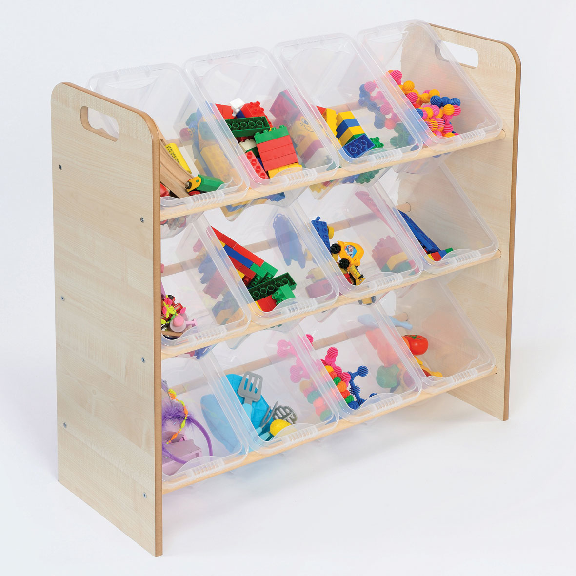 Single Sided Classroom Tidy + 12 Clear Trays