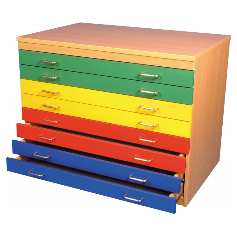 Multicolour A1 Paper Storage (8 Drawers)