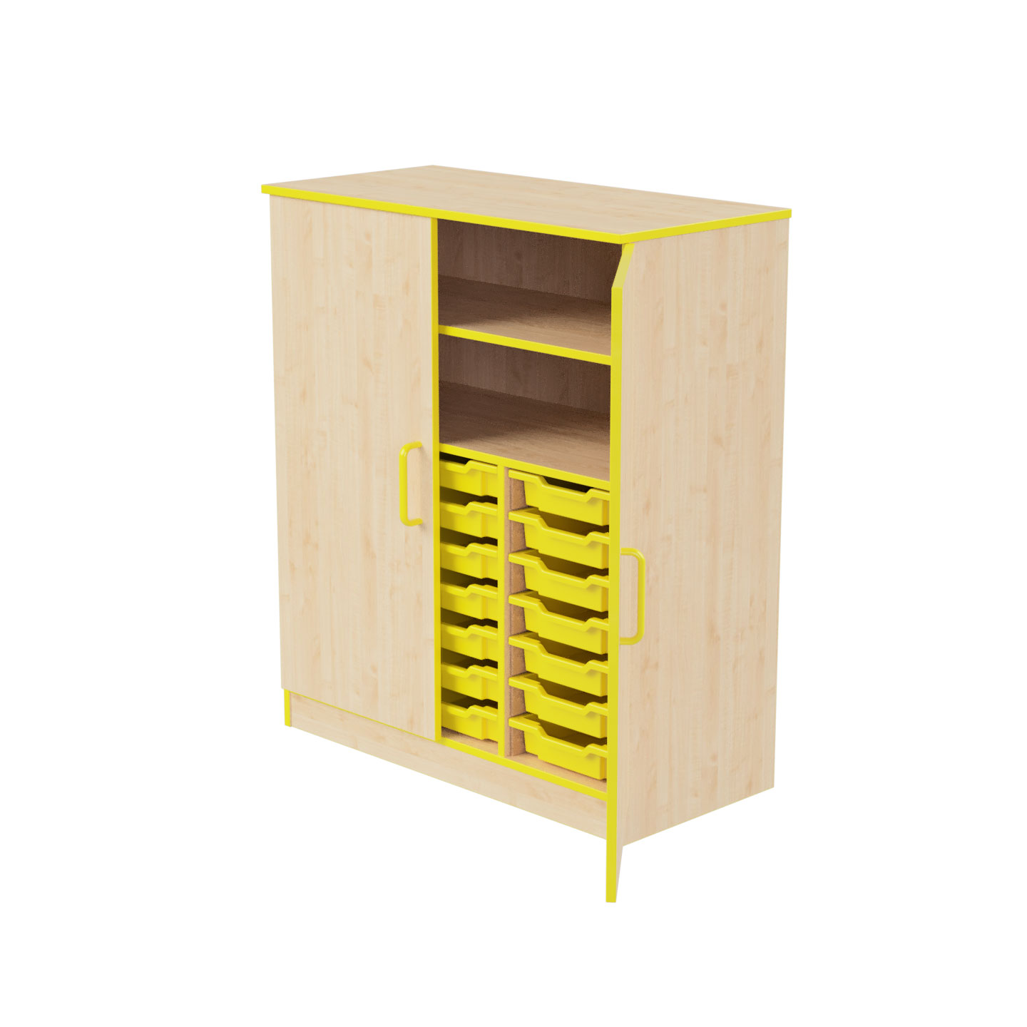 ''The Edge'' 21 Tray Storage Cupboard + Shelf