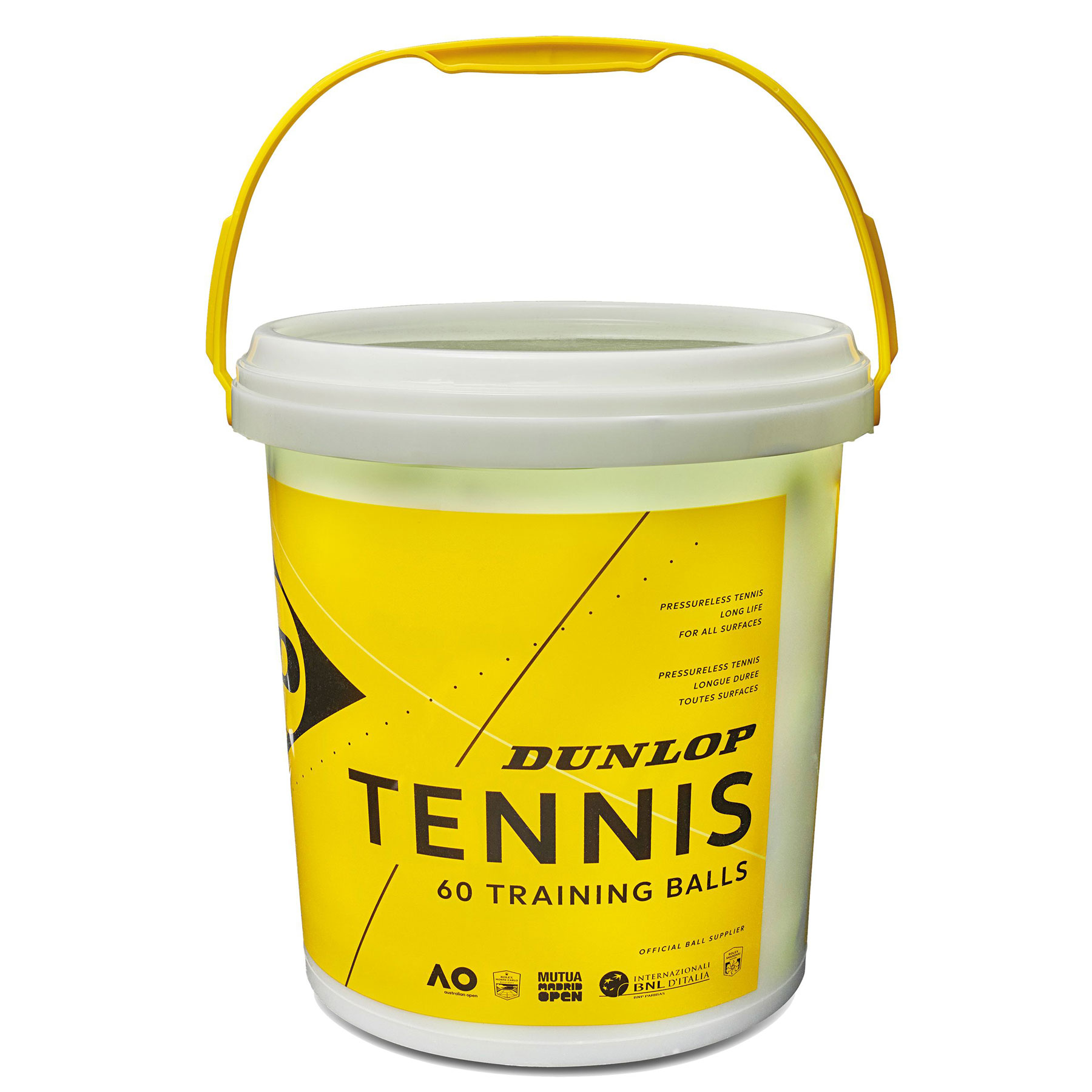 Dunlop Training Bucket Of 60 Tennis Balls