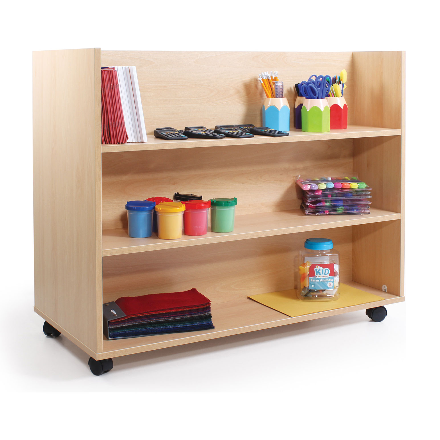 Advanced Library Bookcase Trolley - Horizontal Shelves | theClassroom.co