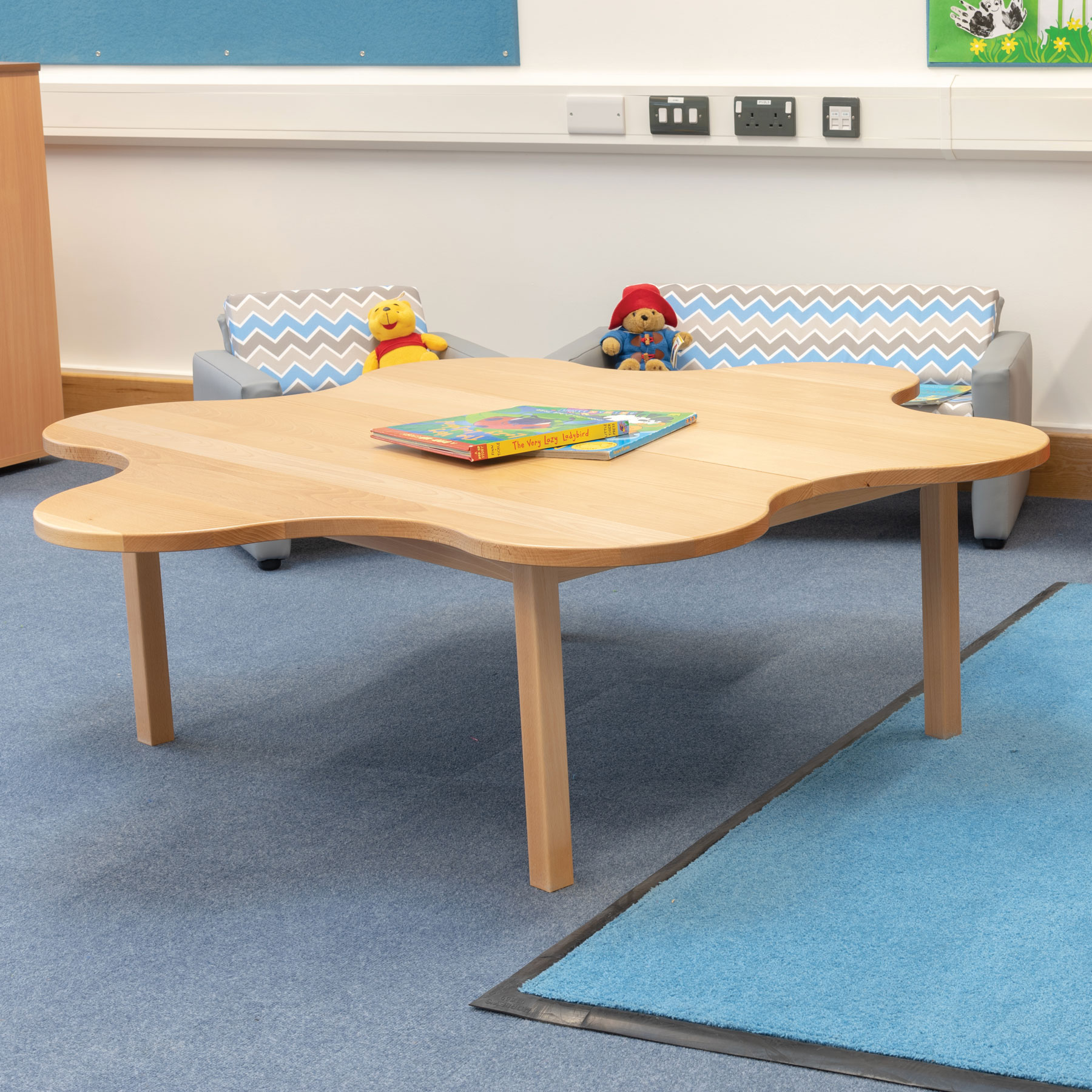 Bergen ''Squiggle'' Wooden Classroom Table