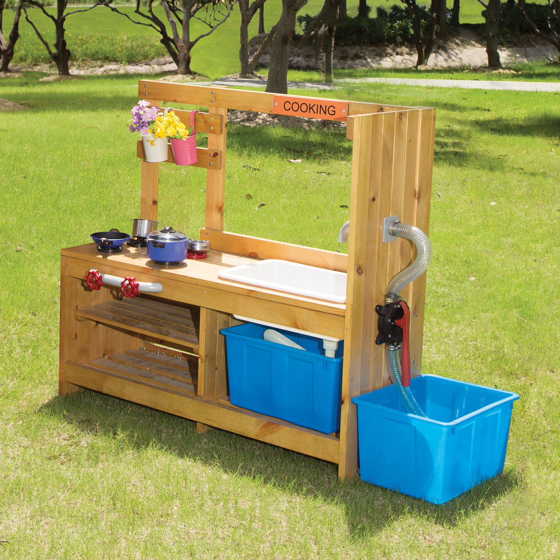 Children's Outdoor Kitchen + Pump