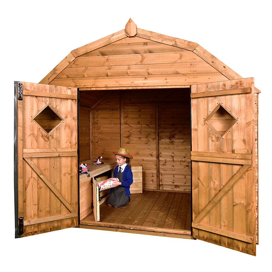 Children's Outdoor Mini-Barn Playhouse