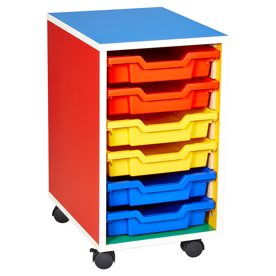 Colore! 6 Tray Mobile Storage Unit