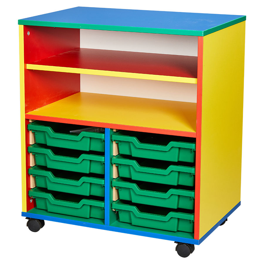 Colore! 8 Tray Mobile Storage Unit + Shelf