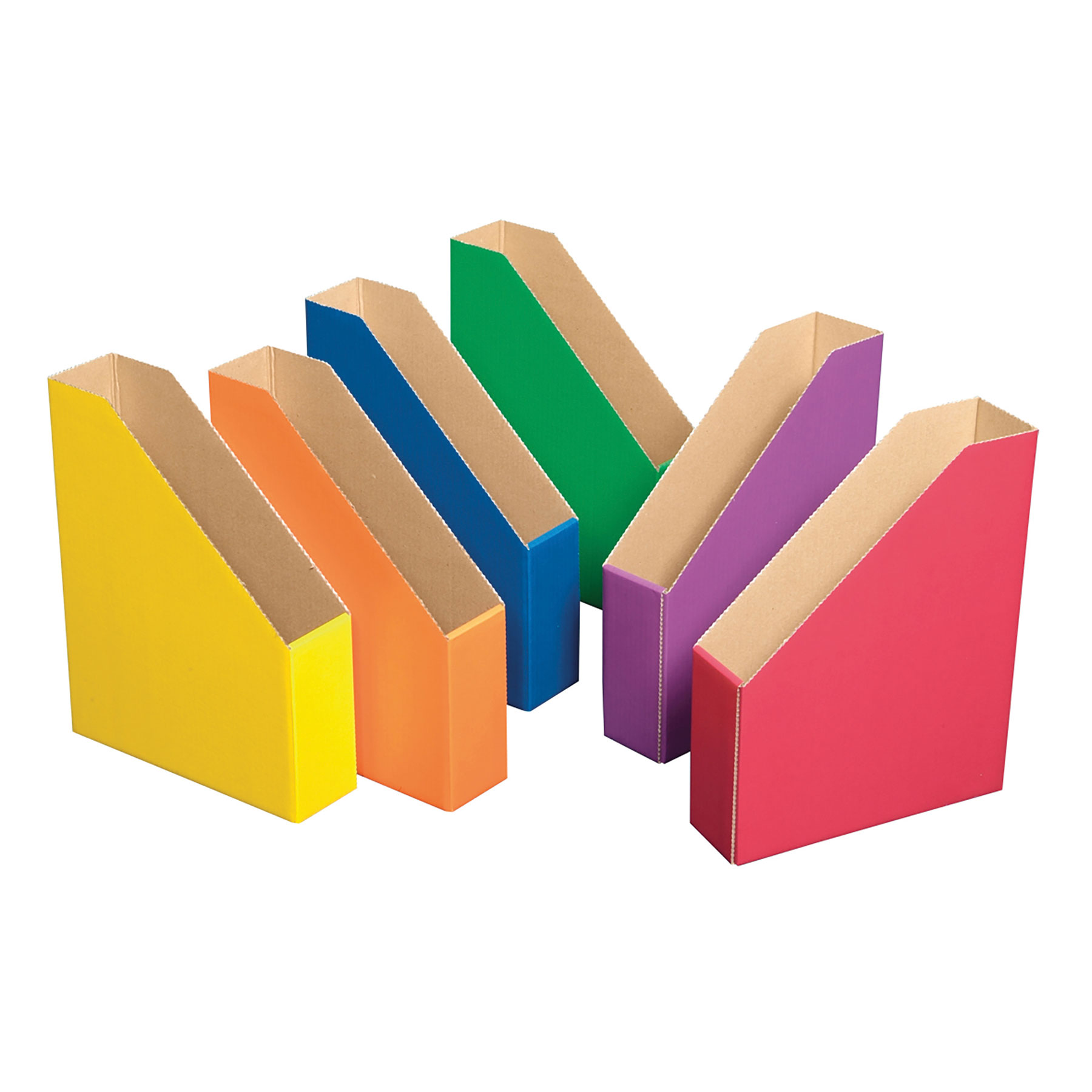 Colour Filing Boxes - Primary Colours (Pack of 6)