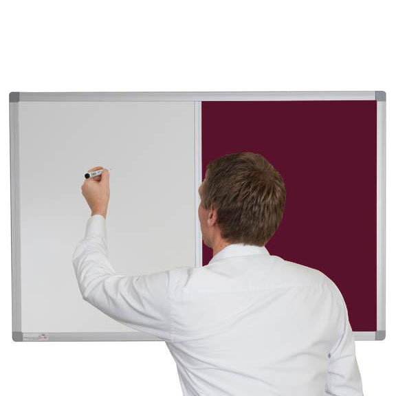 Combination Non-Magnetic Whiteboard with Premier Felt