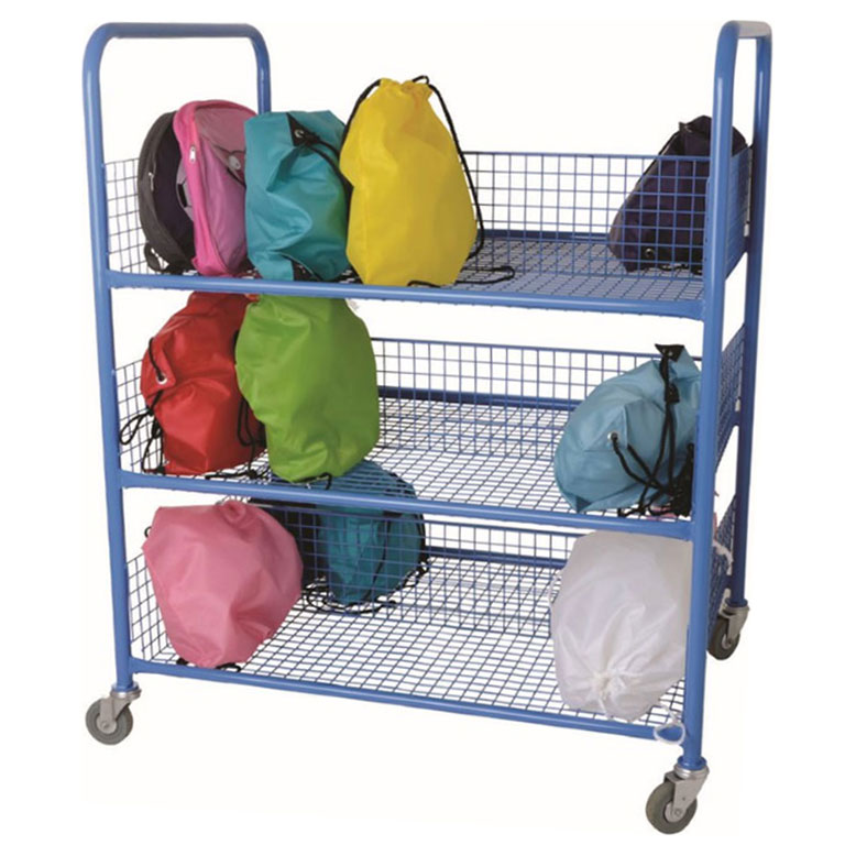 Double Sided Metal-Frame School Lunchbox Trolley