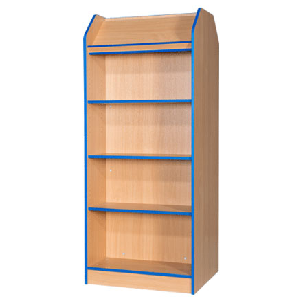 Folio Wide Double-Sided Library Bookcase + Angled Shelf