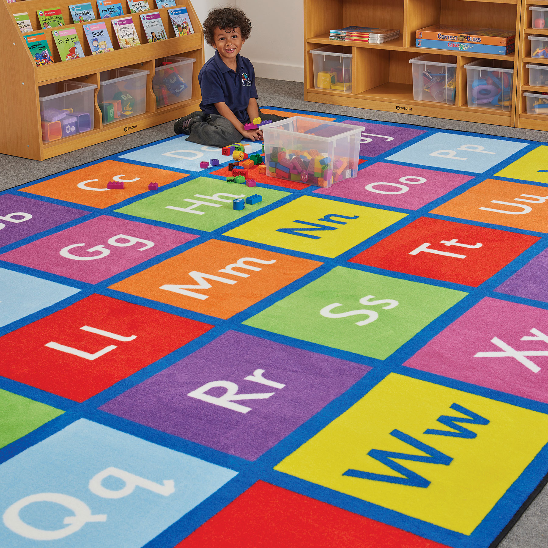 Large Alphabet Learning Rug