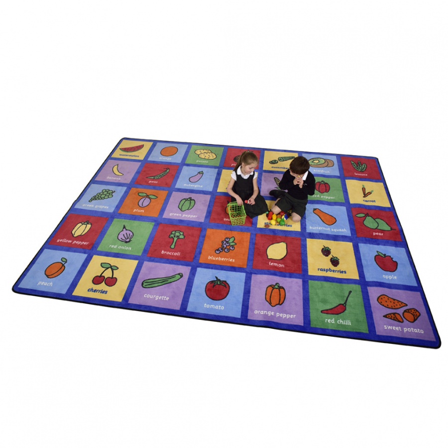 Large Healthy Eating Learning Rug