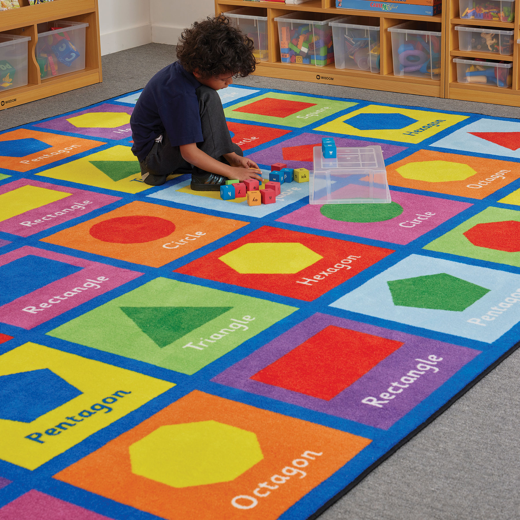 Large Shapes Learning Rug | theClassroom.co