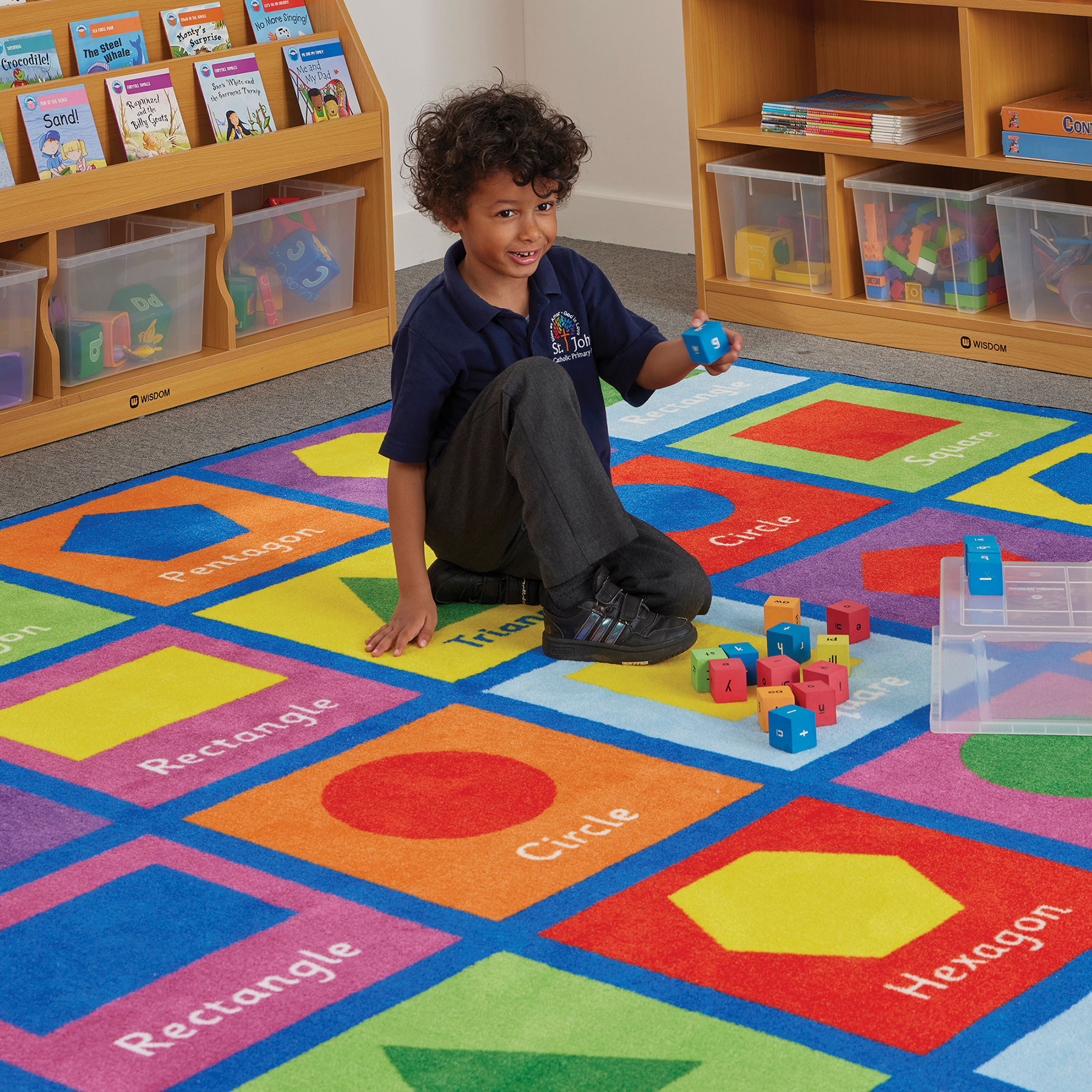 Large Shapes Learning Rug | theClassroom.co
