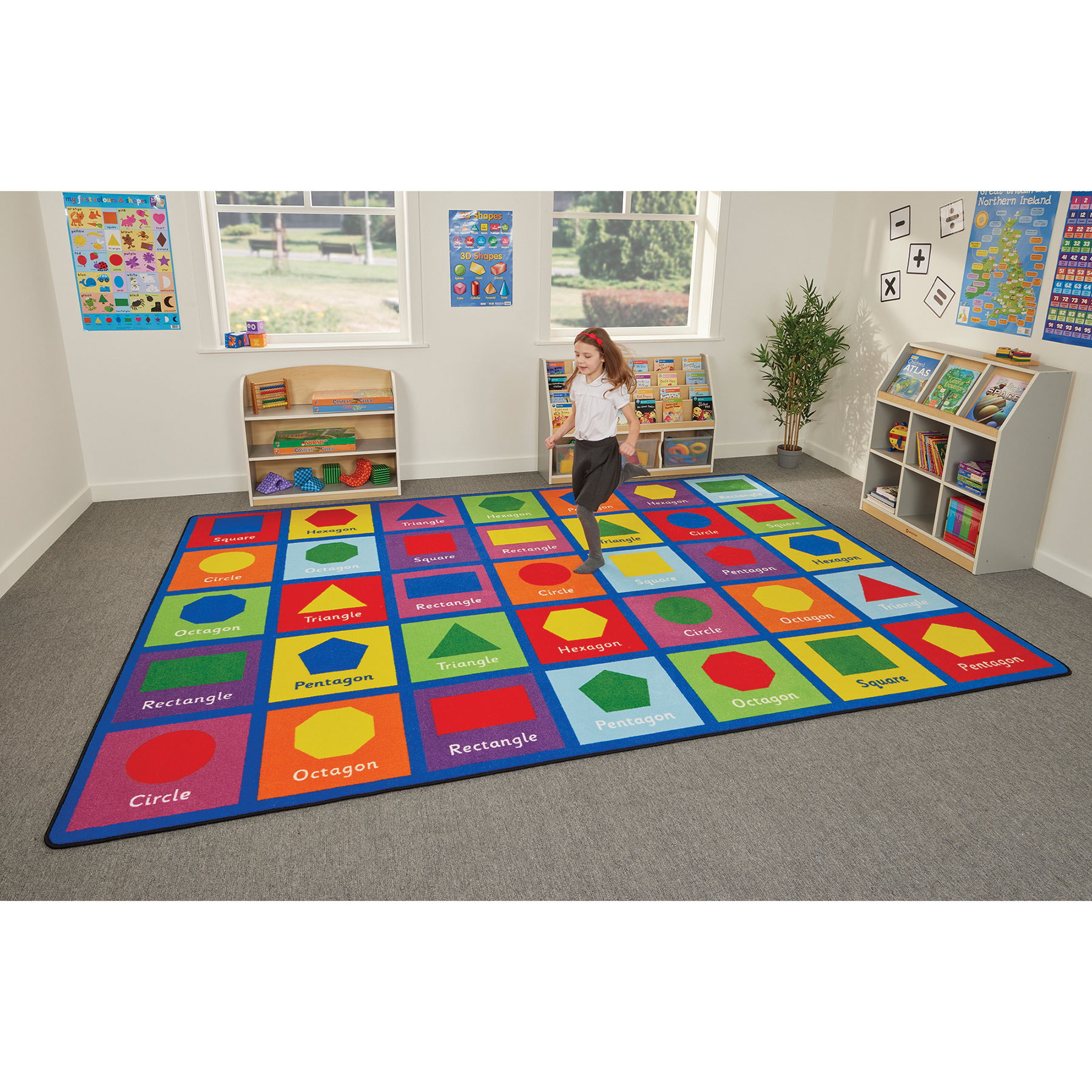Large Shapes Learning Rug | theClassroom.co