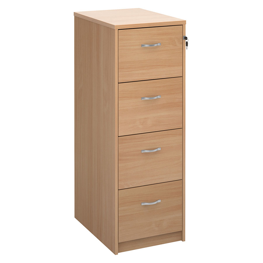 Wooden Filing Cabinet with Silver Handles
