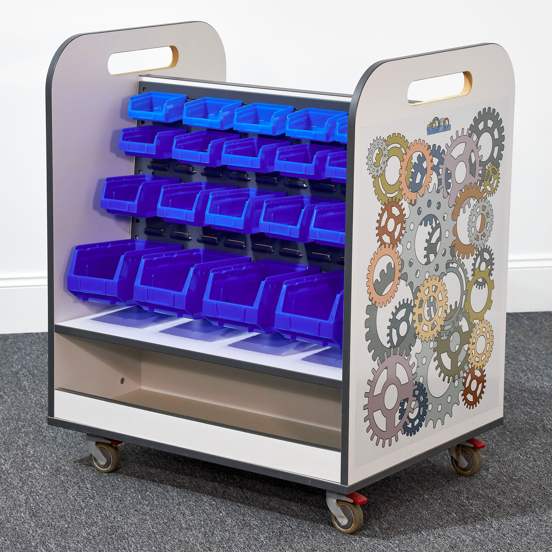 MakerTeam Double Sided Components Trolley | theClassroom.co