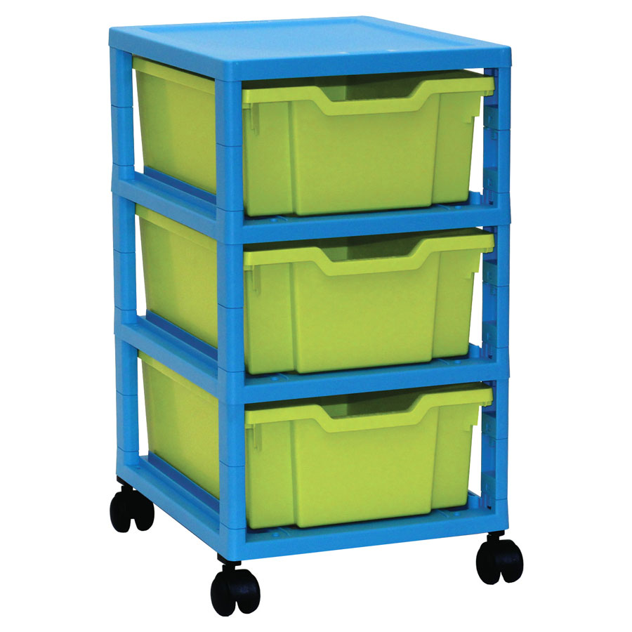 Mobile Single GratStack - 3 Deep Trays