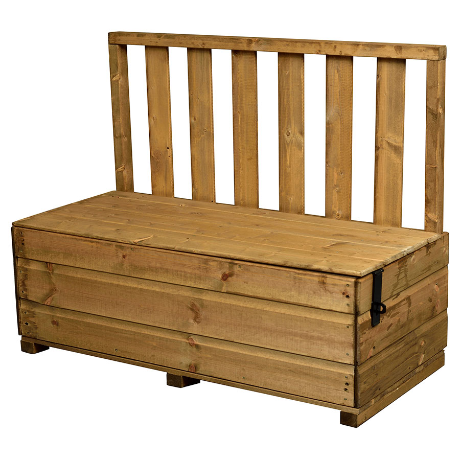 Outdoor Wooden Storage Bench