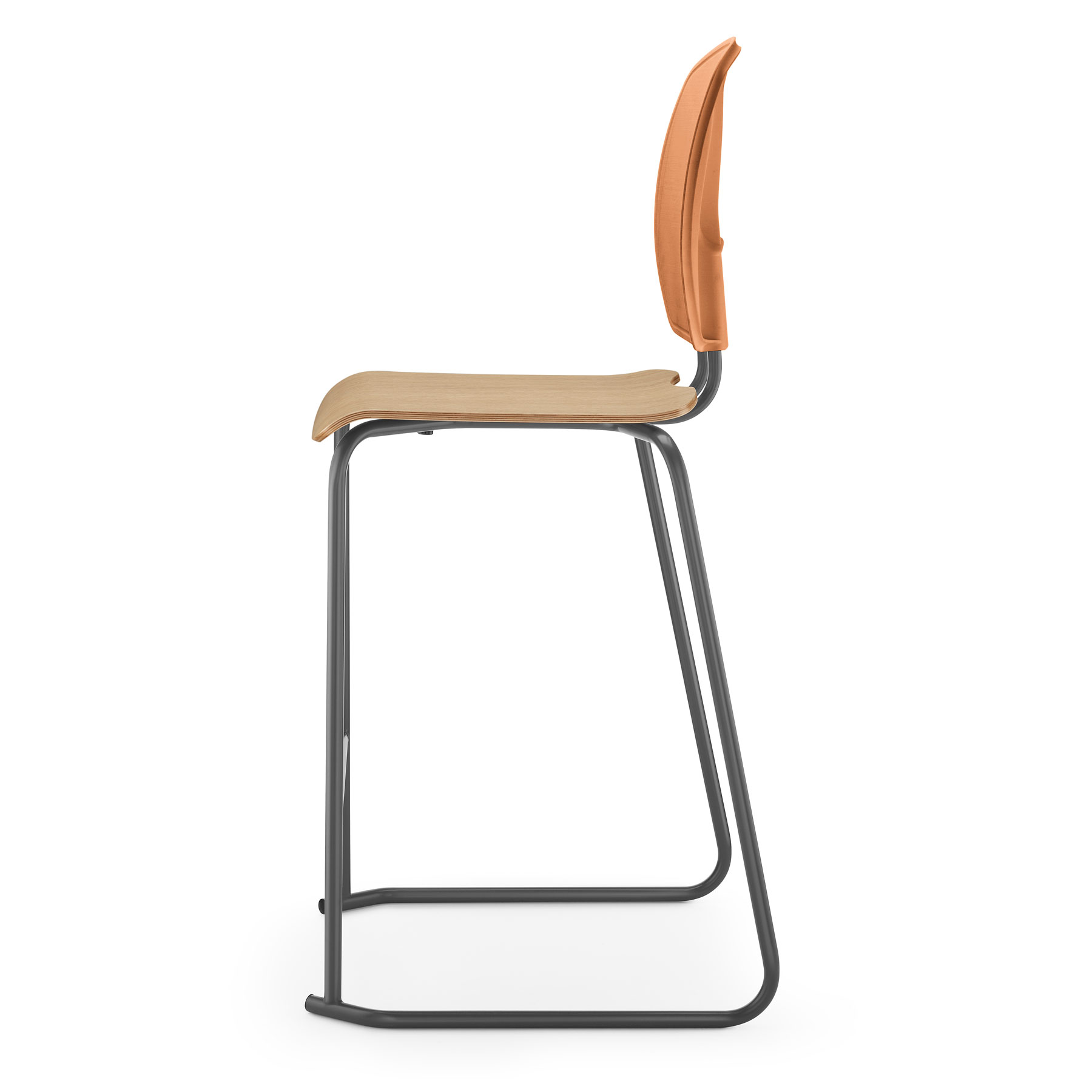 SE Curve School Stool + Backrest + Wooden Seat | theClassroom.co