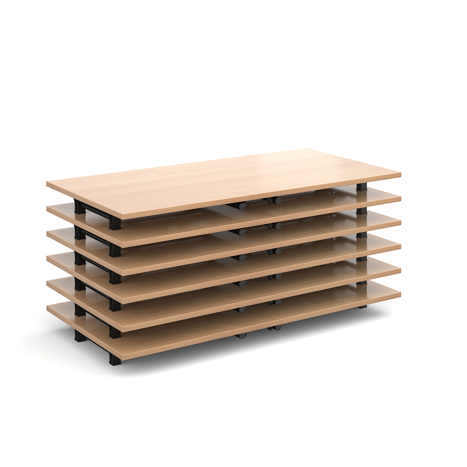 Rectangular Folding Leg Table with Straight Foot Rails | theClassroom.co