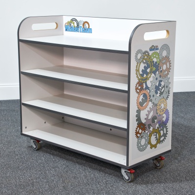 MakerTeam 4 Shelf Classroom Trolley