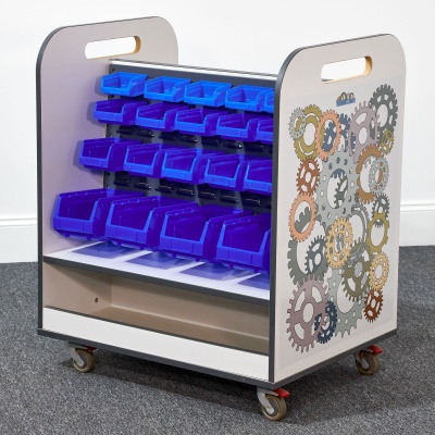 MakerTeam Double Sided Components Trolley