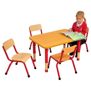 Milan Wood Seat Classroom Chair (Pack of 4)